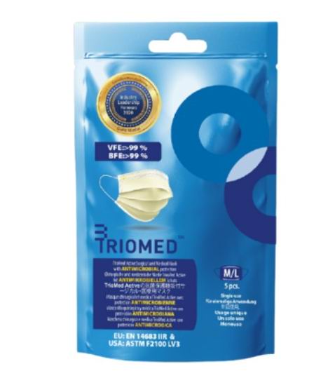  TrioMed Active 外科一次性医用口罩 5个装 9.49加元