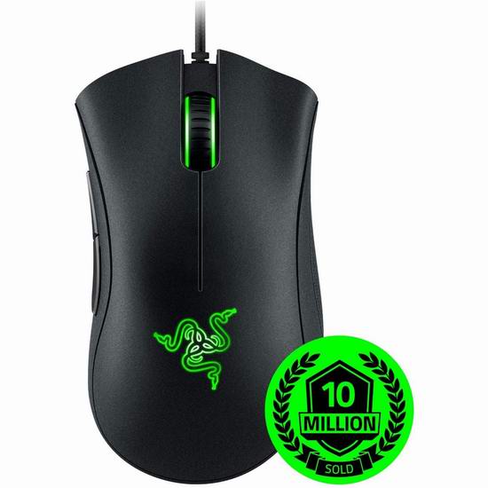  Razer 雷蛇 DeathAdder Essential 有线游戏鼠标7.5折 29.99加元！