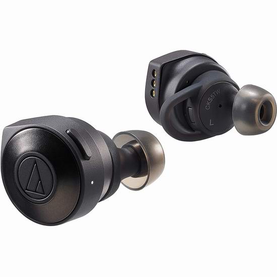  Audio-Technica 铁三角 ATH-CKS5TWBK 重低音 真无线耳机 129.99加元包邮！3色可选！