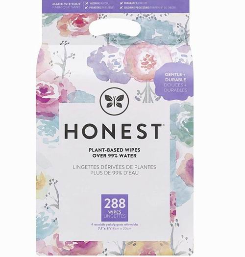  The Honest Company 玫瑰花婴儿湿巾 288张 19.94加元，原价 24加元