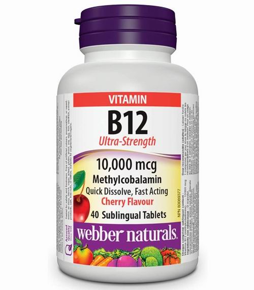  Webber Naturals 维生素B12 1000毫克甲基钴胺素 舌下含片40片 11.97加元，原价 13.97加元