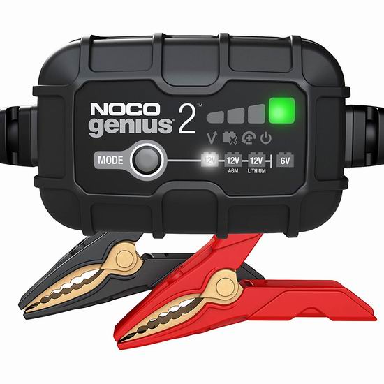  NOCO GENIUS2 2安培 汽车电瓶紧急启动电源/电瓶养护充电器7折 55.99加元包邮！