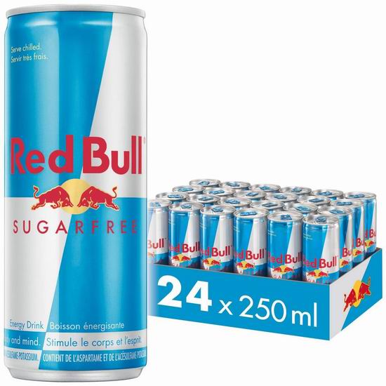  Red Bull 红牛 无糖能量饮料250毫升x24罐  37.99加元！