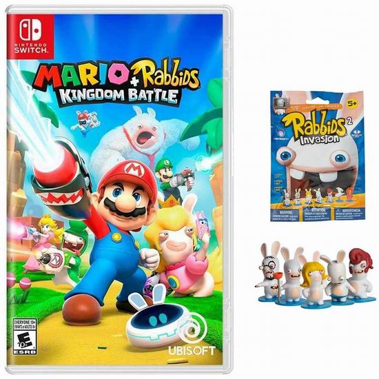  任天堂《Mario + Rabbids 马里奥+疯兔：王国之战》Switch版+迷你公仔盲袋3.2折 29.95加元！