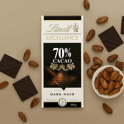  Lindt 瑞士莲 Excellence 黑巧克力（100克）买2块仅6.5加元