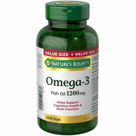  Nature's Bounty 自然之宝 Omega-3 深海鱼油（200粒） 13.67加元包邮！