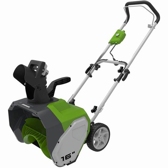  GreenWorks 10安培 16英寸电动铲雪机5.9折 141.75加元包邮！