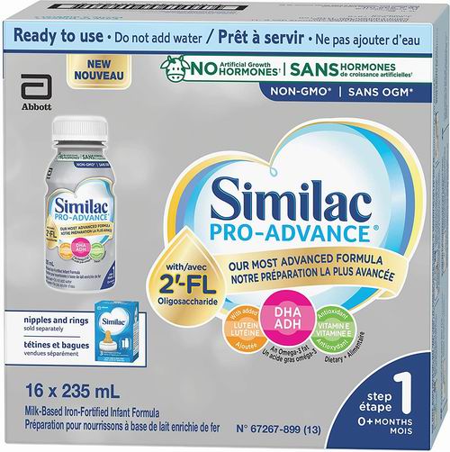  Similac Pro-Advance 婴儿非转基因液体奶 Step 1 16x235毫升 43.98加元，原价 49.98加元