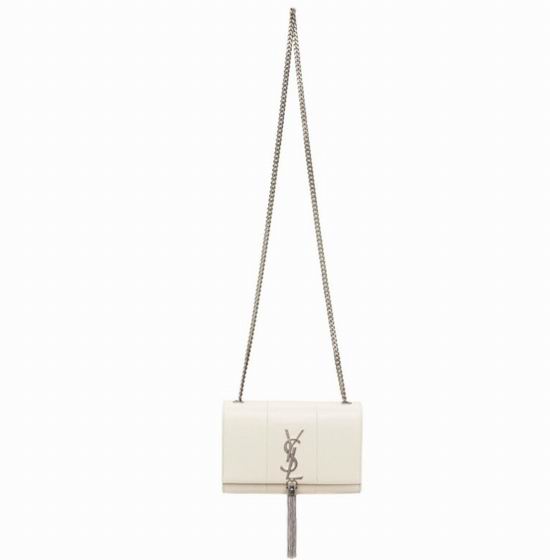  YSL Kate Tassel 时髦流苏链条包 白色款 6.2折 1956加元，原价 3155加元，包邮
