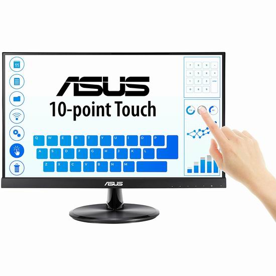  历史新低！ASUS 华硕 VT229H 21.5英寸 带音箱 滤蓝光护眼 触控显示器6.5折 168.99加元包邮！