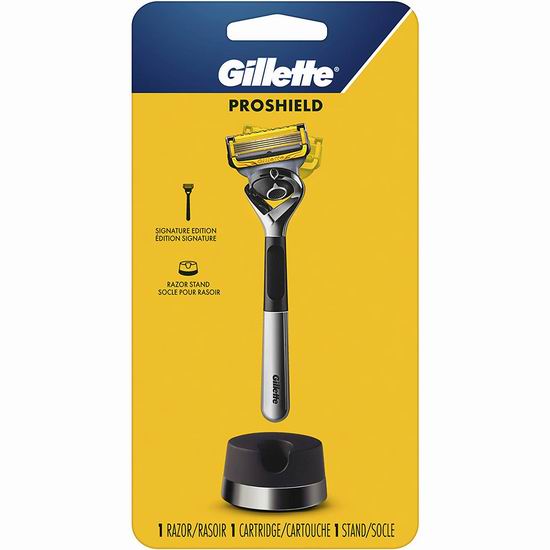  历史新低！Gillette 吉列 ProShield 男士手动剃须刀5折 9.5加元包邮！