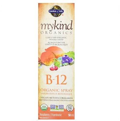  Garden of Life mykind 有机维生素B12喷剂 12.79加元，原价 15.99加元