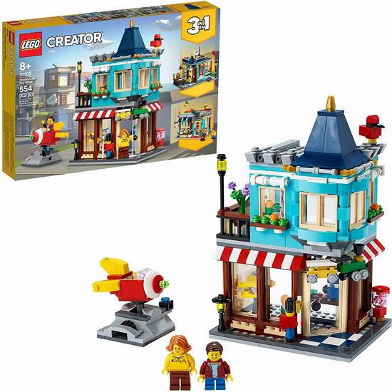  LEGO 乐高 31105 创意百变组 三合一 城镇玩具店（554pcs）39.99加元包邮！
