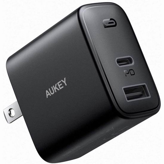  升级版 AUKEY Swift 32瓦 USB-C 双口智能快速USB充电器 14.99-15.9加元！2色可选！