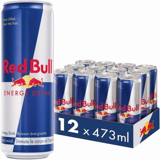  Red Bull 红牛能量饮料（473毫升x12罐）6.7折 32.29加元包邮！