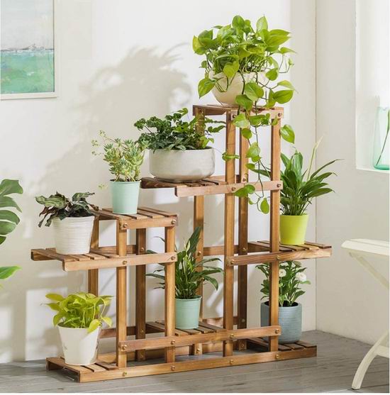  Weenine 5层木制植物架/花盆架 69.99加元+包邮