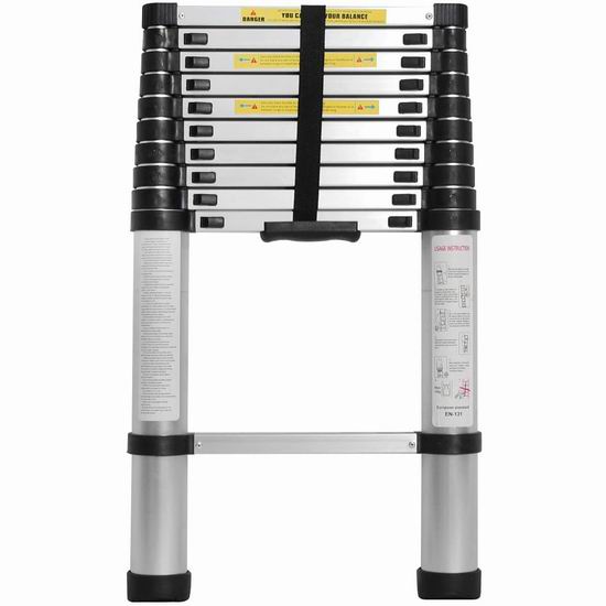  历史新低！sogesfurniture 8.5/10.5/12.5英尺 便携式轻质铝合金伸缩梯5.9折 59-96加元包邮！