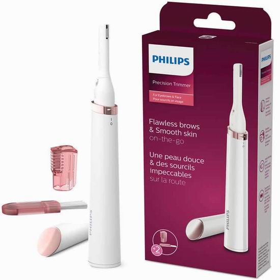 Philips 飞利浦 HP6388/00 便携式 面部眉部身体 精密脱毛仪/修眉器 19.99加元！轻松打造完美面容！