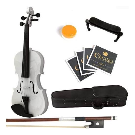  历史新低！Mendini 1/8 MV-White 实木小提琴套装3.3折 50.68加元包邮！