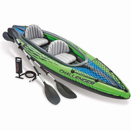  Intex 挑战者 K2 Kayak 二人充气独木舟套装4.6折 129.99加元包邮！