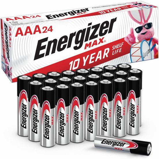  Energizer 劲量 Max AA 高能碱性电池24件套5.6折 14.1加元！