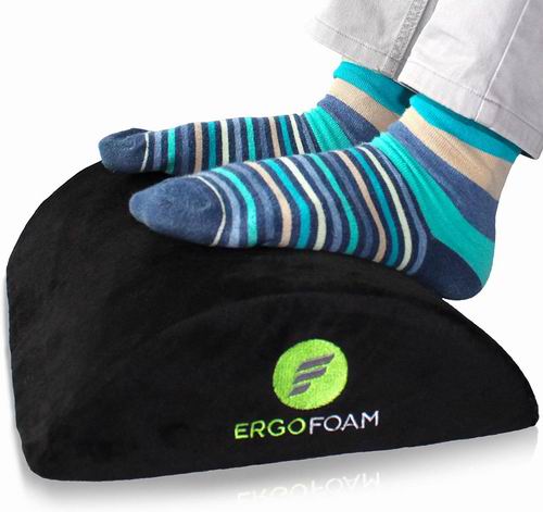  居家办公必备好物！ ErgoFoam人体工学天鹅绒脚垫 8折 39.95加元，保持正确姿势，防止下半身浮肿！