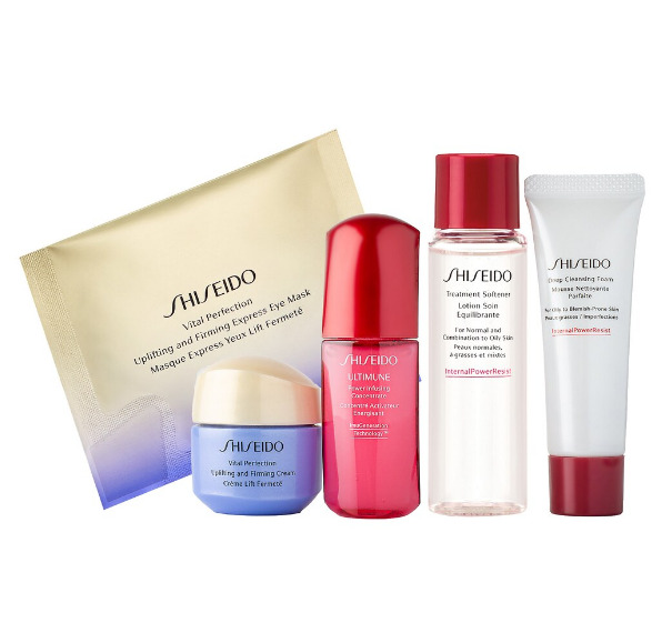  Shiseido 悦薇提拉面霜+泡沫洗面奶+红腰子+爽肤水+眼膜 52加元（价值 106加元）