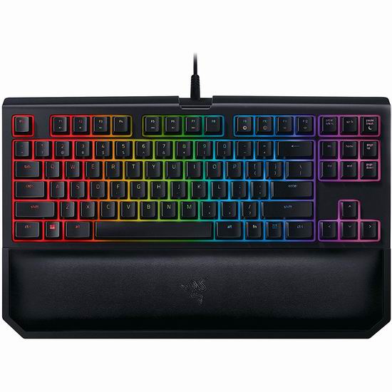  Razer 雷蛇 BlackWidow TE Chroma V2 黑寡妇蜘蛛竞技幻彩版游戏键盘6.8折 99.99加元包邮！