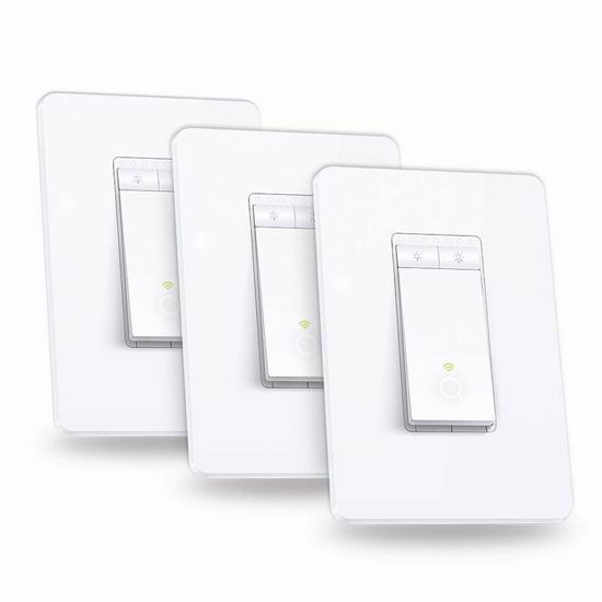  历史新低！TP-Link Kasa HS220P3 WiFi无线 智能调光开关3件套5.3折 37.38加元（原价 69.99加元）