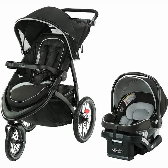  Graco FastAction Jogger Lx 大三轮婴儿推车+提篮套装7.7折 499.94加元包邮！2色可选！