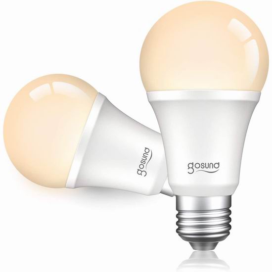 历史新低！Gosund A19 E26 WiFi 75瓦等效 LED智能灯泡2件套 14.49加元！