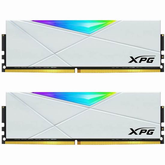  历史新低！XPG D50 RGB DDR4 PC4-25600 U-DIMM 32GB (2x16GB) 台式机内存条 179.99加元包邮！