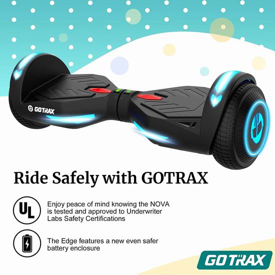  GOTRAX NOVA 双电机 体感平衡车6.5折 149.39加元包邮！3色可选！