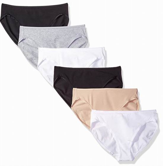  Amazon Essentials女士纯棉内裤 6-10件 16-18加元，多款可选！