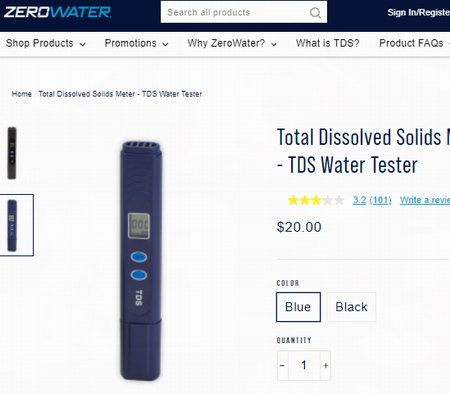 ZeroWater 6杯量 家用滤水壶4.6折 22.99加元！送价值25.24加元TDS水质检测笔！