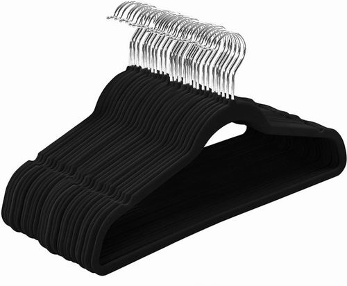  Utopia Home 黑色高级绒面衣架50件超值装6.7折 27.99加元（原价 41.99加元）