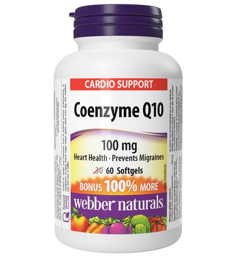  Webber Naturals Coenzyme 辅酶Q10软胶囊（60粒） 14.23加元（官网原价 21.99加元）