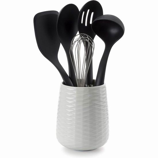  史低白菜价！Kitchenaid KQ562BXOBA 锅铲勺+打蛋器+收纳杯6件套2.5折 19.96加元清仓！