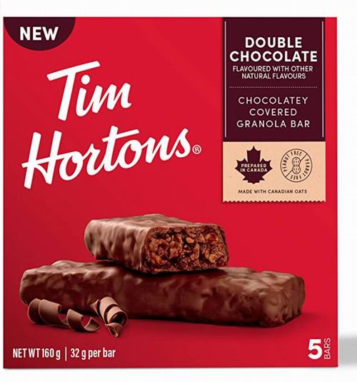  Tim Hortons 无花生巧克力燕麦棒 5块 2.37加元