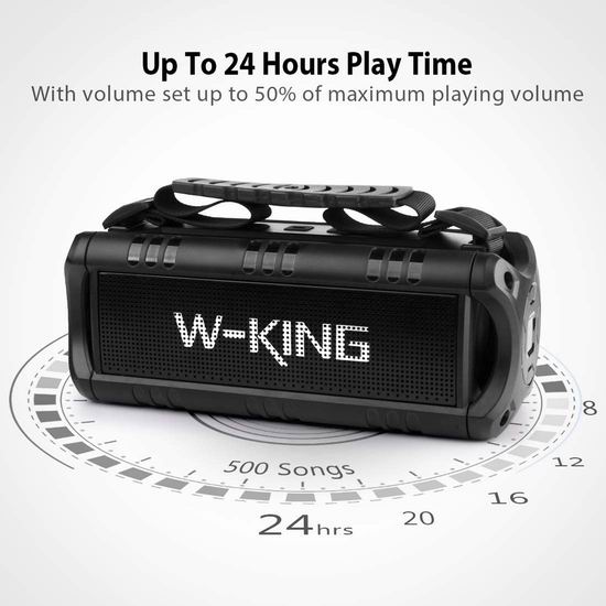  W-King 维尔晶 D8 30W重低音 迷你低音炮 便携式蓝牙音箱 49.49加元限量特卖并包邮！