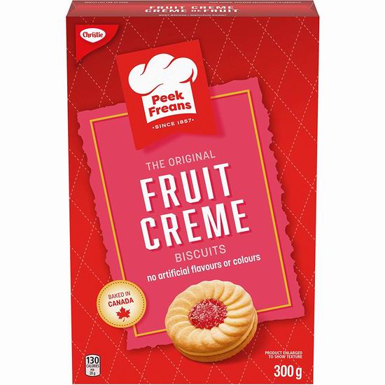  Christie Peek Freans Fruit Creme 水果饼干（300克）2.82加元（原价 4.79加元）