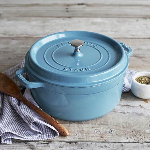  法国国宝 Staub 5夸脱 加深 圆形珐琅铸铁锅6折 239.99加元包邮！6色可选！