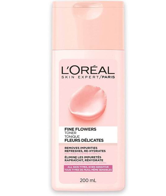  L'Oréal Paris 玫瑰茉莉花保湿爽肤水 200毫升 7.99加元，原价 11.49加元
