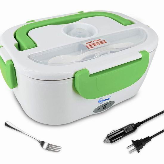  Benooa 1.5升 二合一车载/家用 便携式加热饭盒 34.99加元！2色可选！
