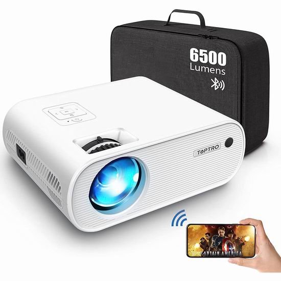  历史新低！TOPTRO 6500流明 原生720P 蓝牙WiFi 家庭影院投影仪5.5折 94.29加元包邮！免税！