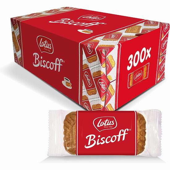  传说中的咖啡伴侣！Lotus Biscoff 焦糖饼干（300个）7折  31.99加元（原价 46加元）