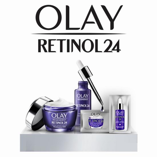 免费寄送 Olay Retinol 24 视黄醇精华+保湿晚霜样品！