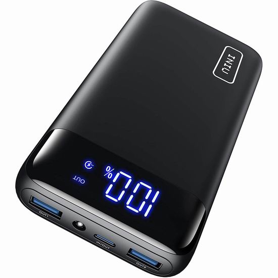  INIU USB C 20W 20000mAh 便携式移动电源/充电宝4.4折 26.54加元包邮！