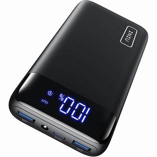  INIU USB C 20W 20000mAh 便携式移动电源/充电宝 35.98加元（原价 59.99加元）