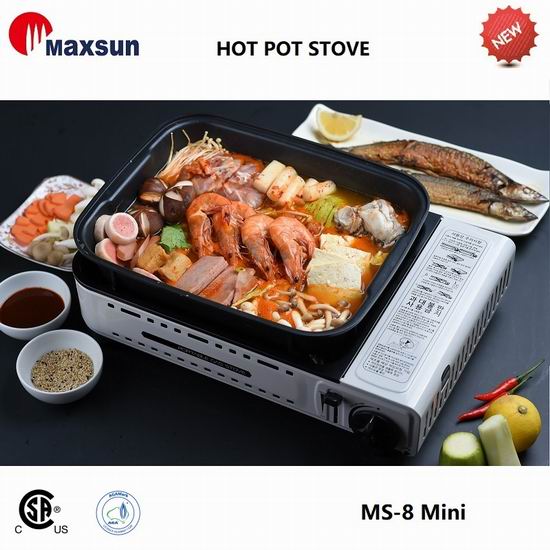  历史最低价！Maxsun 韩国脉鲜 多功能便携式 煮炖煎烤火锅 燃气炉 89.99加元包邮！